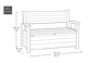 60G Storage Bench Signature Collection - Ashwood Brown