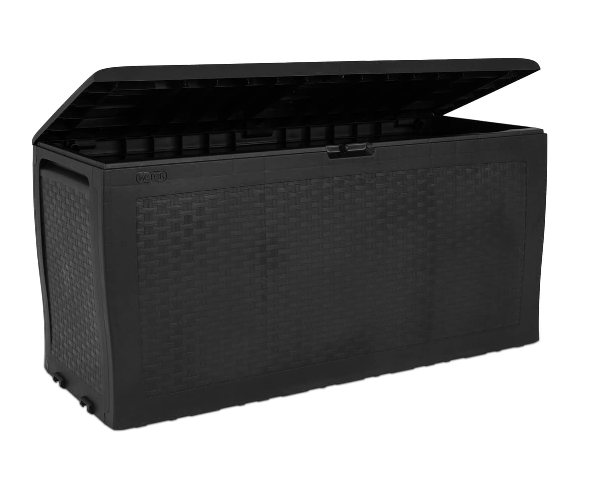 Keter Storage Box Samoa 270L Anthracite Outdoor Garden Patio Cushion Shed Box