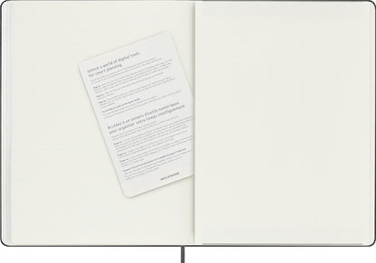 Moleskine Weekly Smart Planner PRO 12 Months 2025, Smart Planner PRO, Agenda 2025, Elastic Closure, Black Colour, Size Extra Large 19 x 25