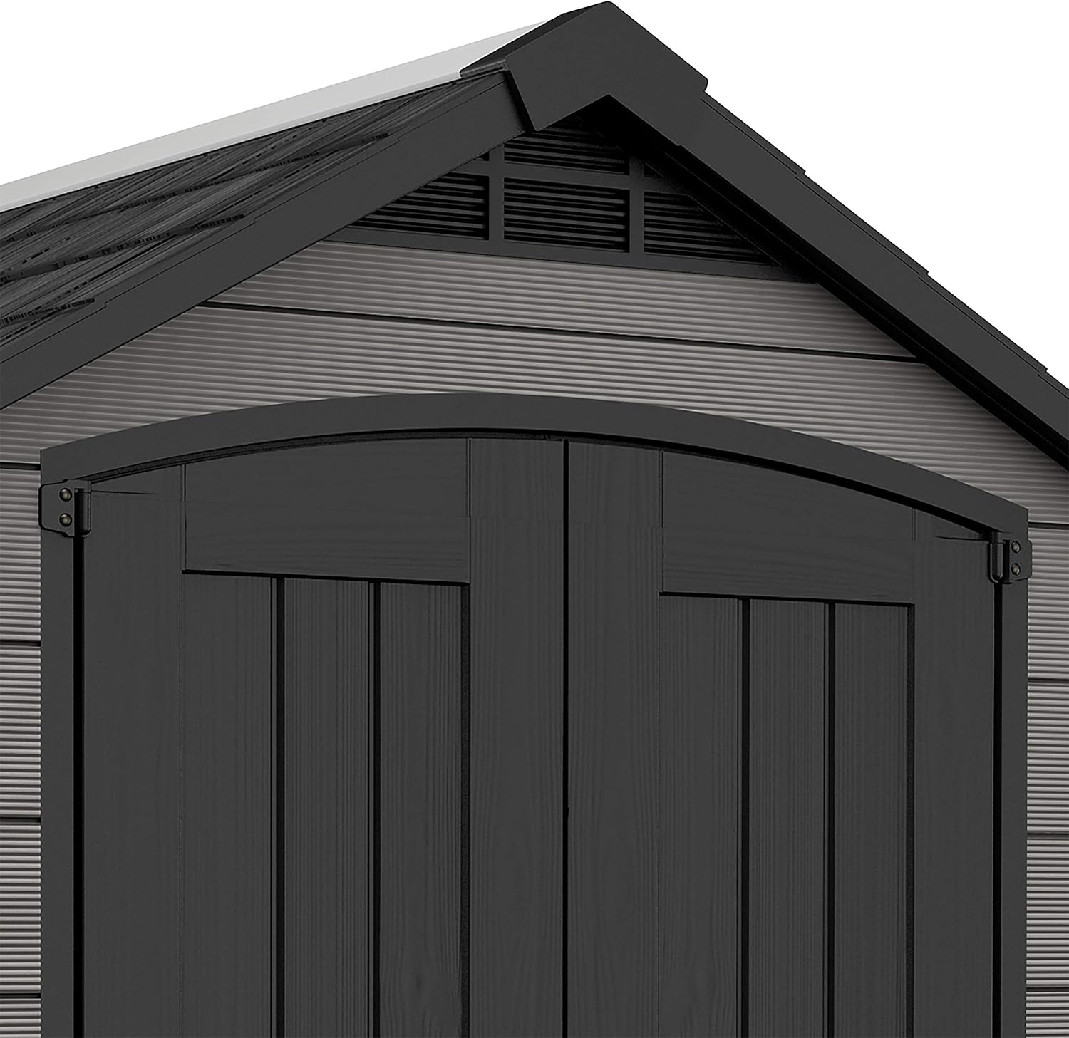 Keter Premier Apex Outdoor Garden Storage Shed, Grey, 7.5 x 7 ft