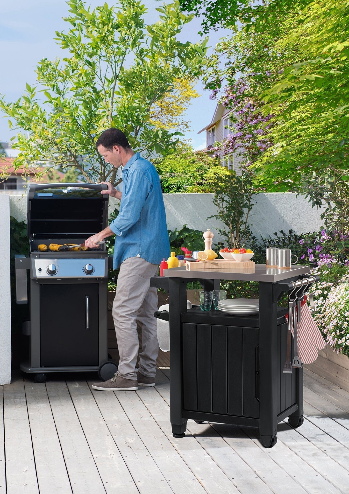 Keter Garden Kitchen and Food Station - Grey