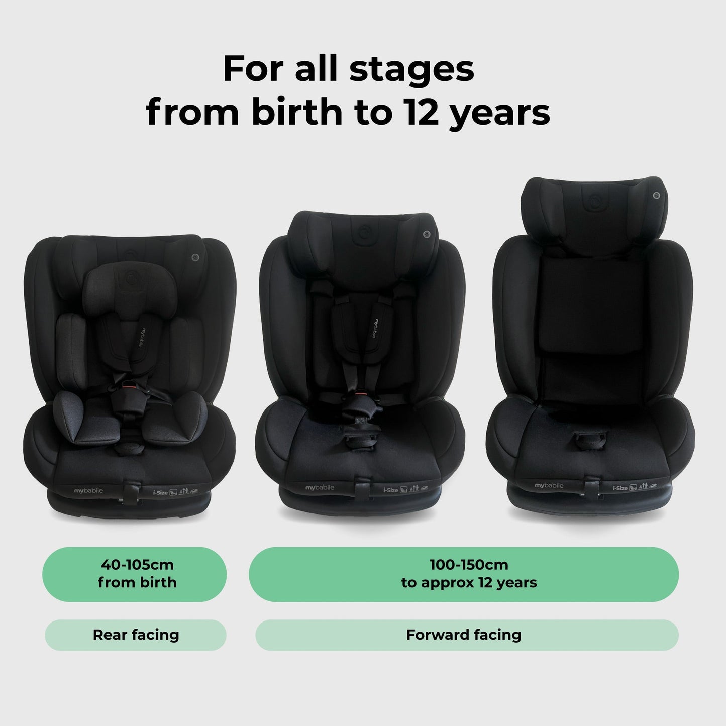 MBCS100 2-in-1 Convertible R129 Car Seat - Black