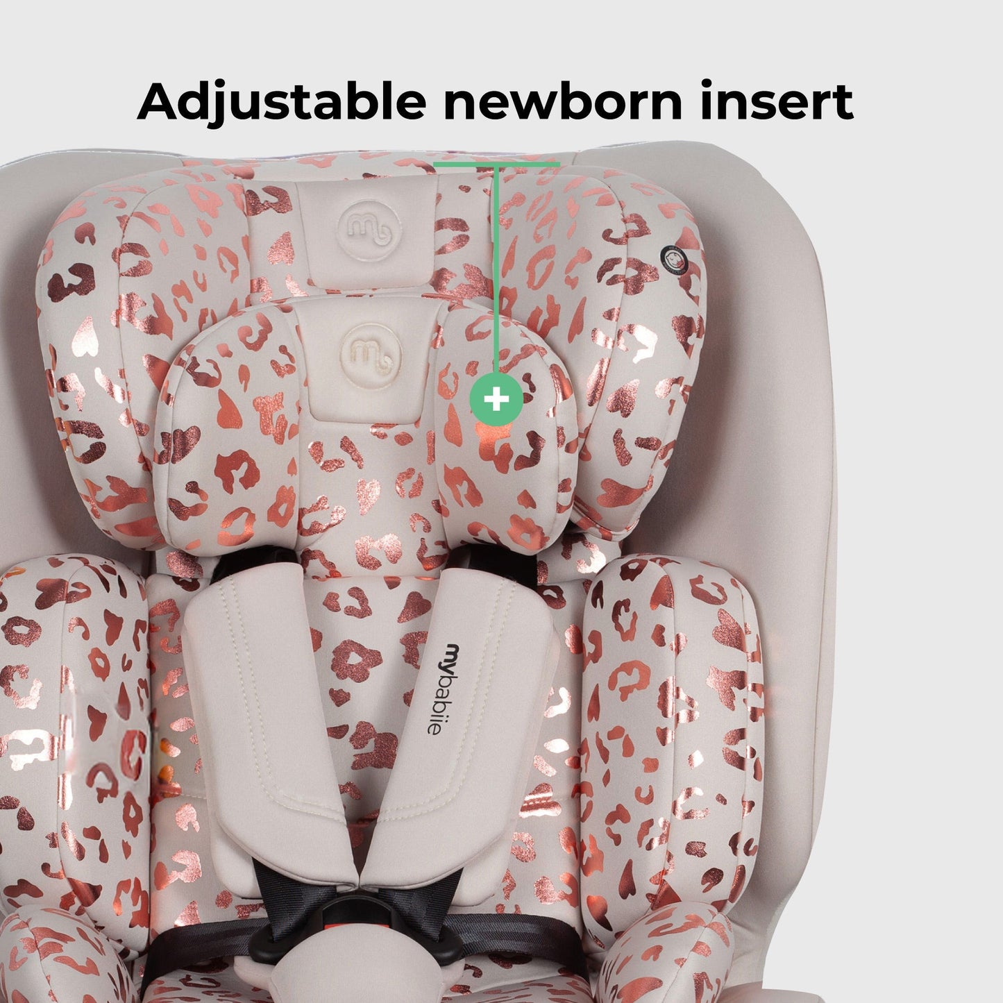 MBCS200 Spin R129 Car Seat with Top Tether - Pink Leopard