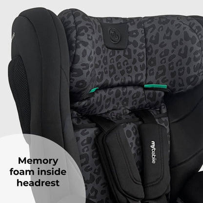 MBCS75 Toddler to Booster R129 Car Seat with ISOFIX - Black Leopard