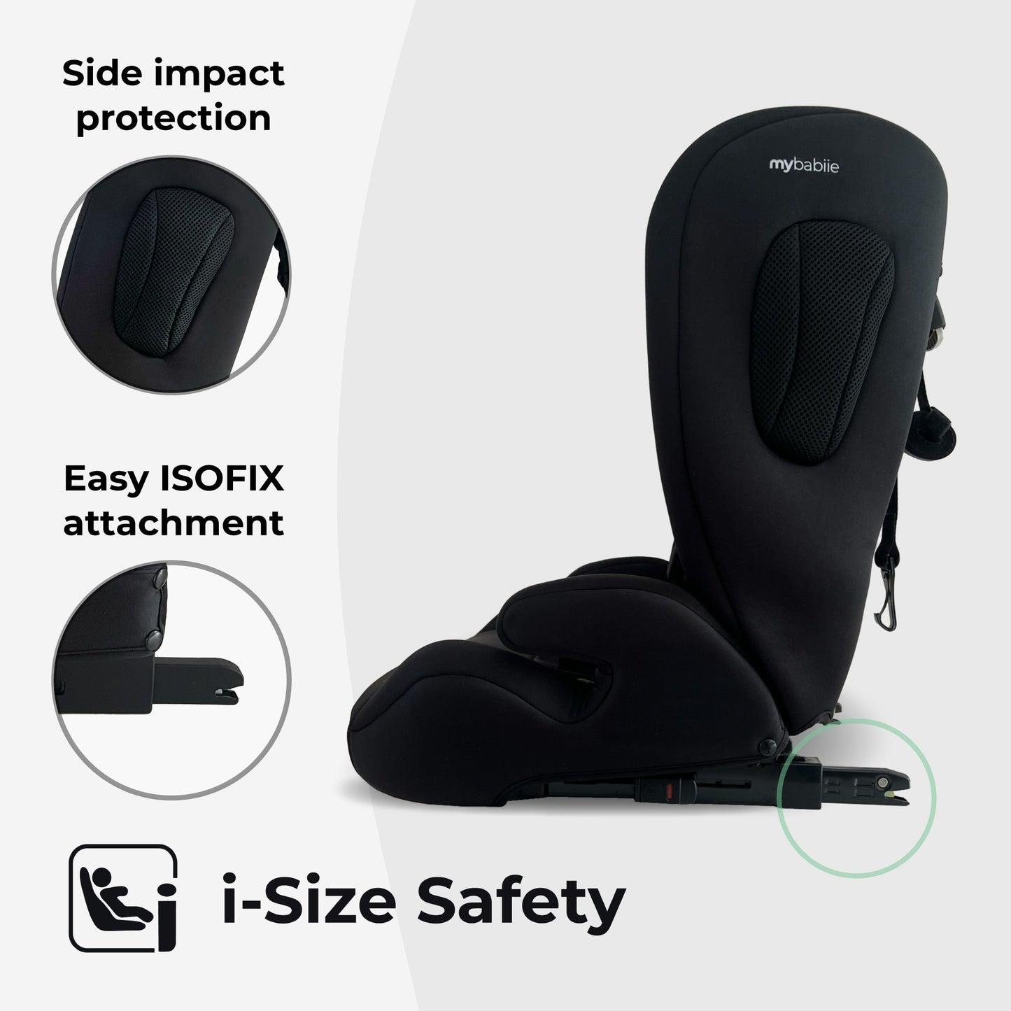 MBCS75 Toddler to Booster R129 Car Seat with ISOFIX - Black Leopard