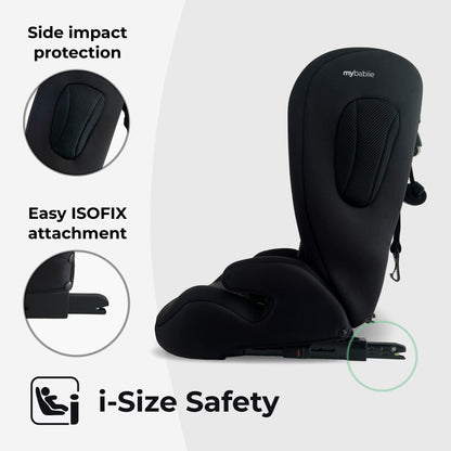 MBCS75 Toddler to Booster R129 Car Seat with ISOFIX - Black Leopard