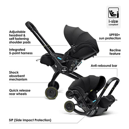 Doona X Infant Car Seat & Stroller - Nitro Black
