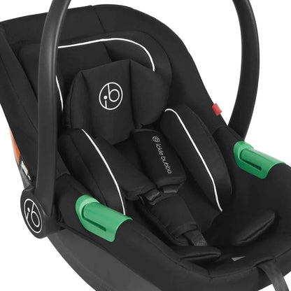 Ickle Bubba Stomp Luxe 12 Piece Travel System with i-Size Cirrus Car Seat & ISOFIX Base - Black / Midnight / Black