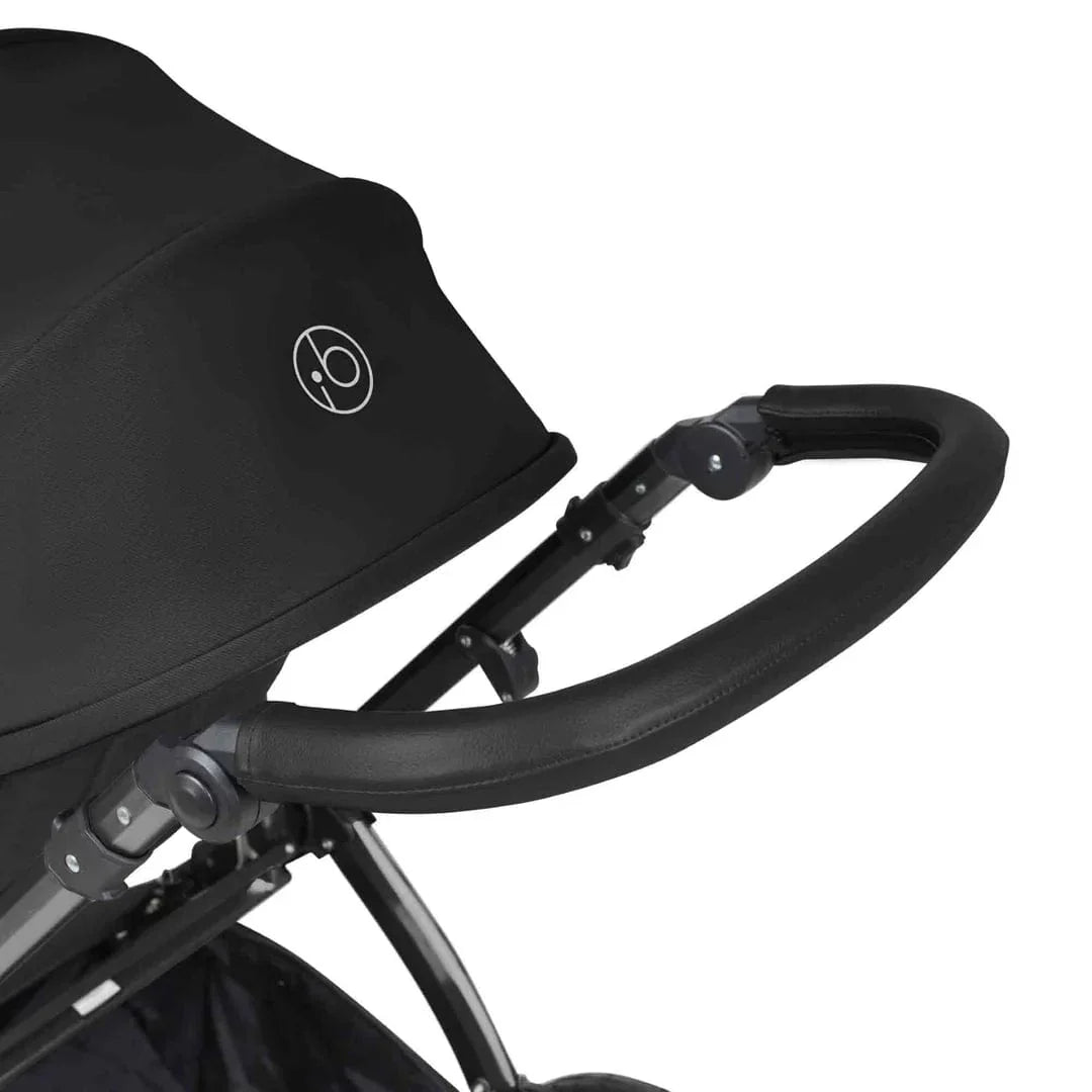 Ickle Bubba Stomp Luxe 12 Piece Travel System with i-Size Cirrus Car Seat & ISOFIX Base - Black / Midnight / Black