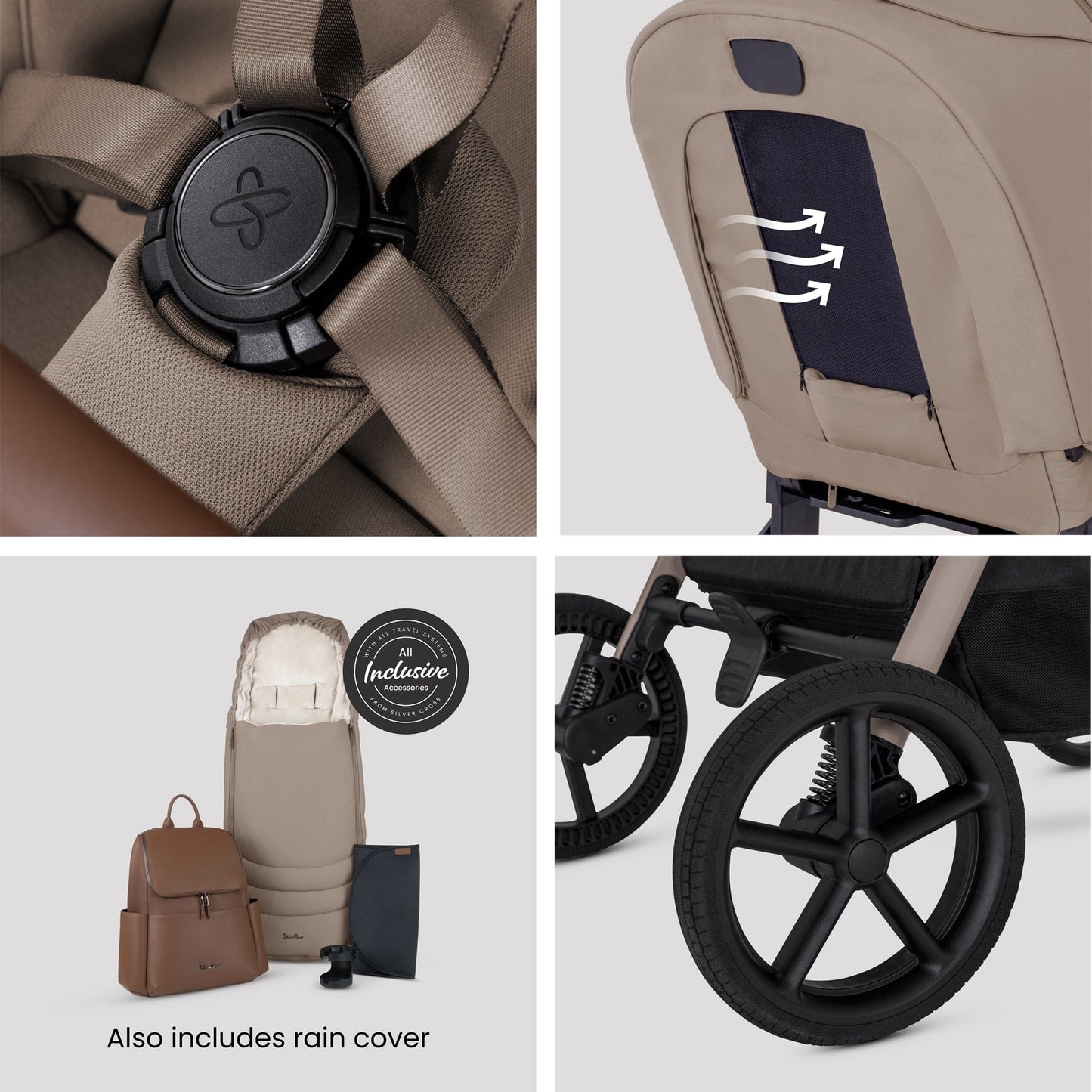 Silver Cross Breez Ultimate 360 Bundle - Champagne
